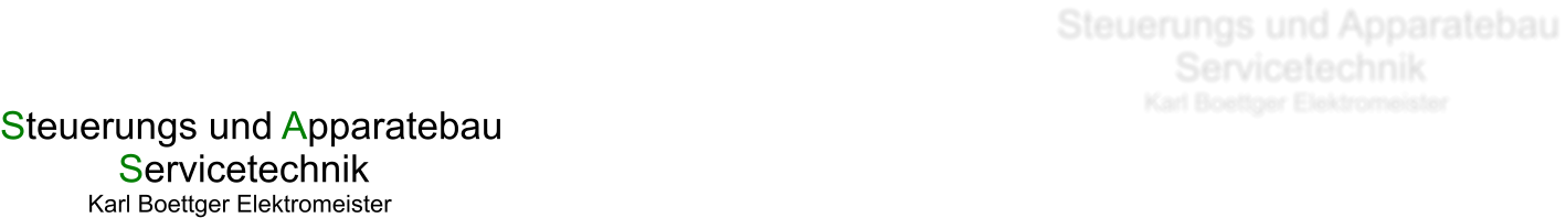 Steuerungs und Apparatebau            Servicetechnik              Karl Boettger Elektromeister